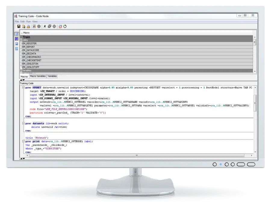 screenshot of SAS Enterprise Miner